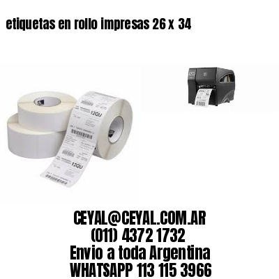 etiquetas en rollo impresas 26 x 34