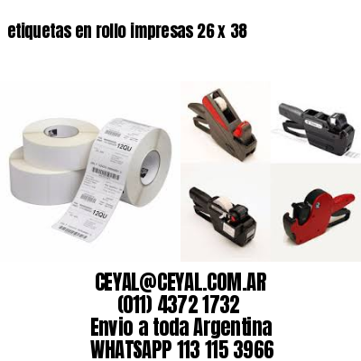 etiquetas en rollo impresas 26 x 38