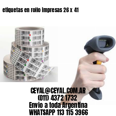 etiquetas en rollo impresas 26 x 41