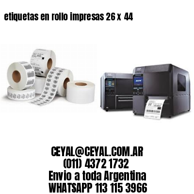 etiquetas en rollo impresas 26 x 44