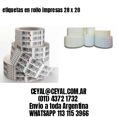 etiquetas en rollo impresas 28 x 20