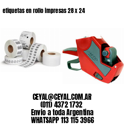 etiquetas en rollo impresas 28 x 24