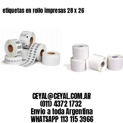 etiquetas en rollo impresas 28 x 26