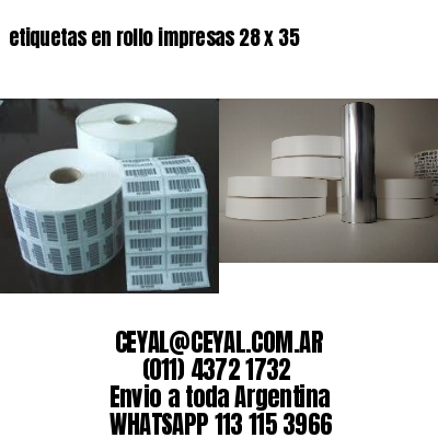 etiquetas en rollo impresas 28 x 35