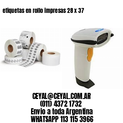 etiquetas en rollo impresas 28 x 37