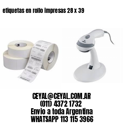 etiquetas en rollo impresas 28 x 39