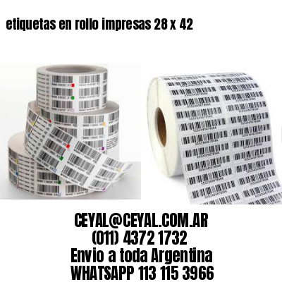etiquetas en rollo impresas 28 x 42