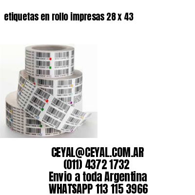 etiquetas en rollo impresas 28 x 43