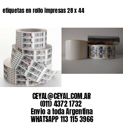 etiquetas en rollo impresas 28 x 44