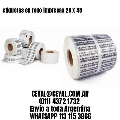 etiquetas en rollo impresas 28 x 48