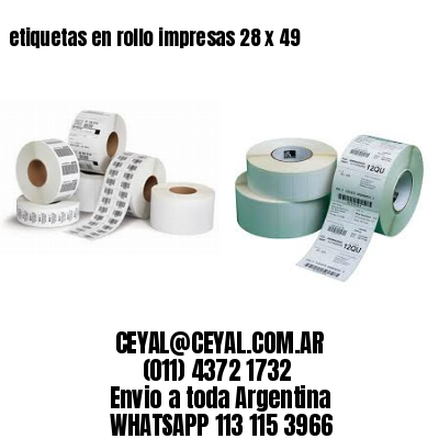 etiquetas en rollo impresas 28 x 49