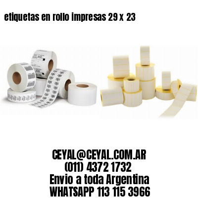 etiquetas en rollo impresas 29 x 23