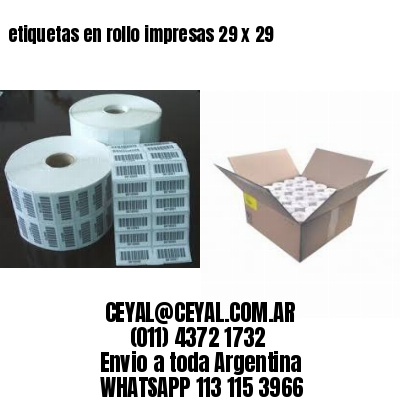 etiquetas en rollo impresas 29 x 29