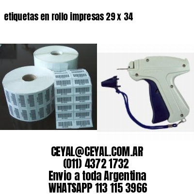 etiquetas en rollo impresas 29 x 34