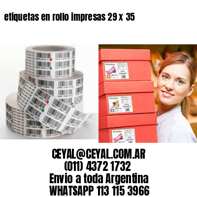 etiquetas en rollo impresas 29 x 35