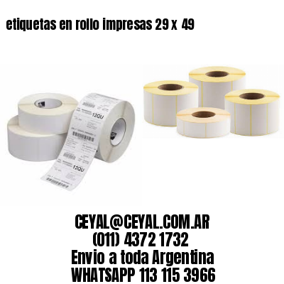 etiquetas en rollo impresas 29 x 49