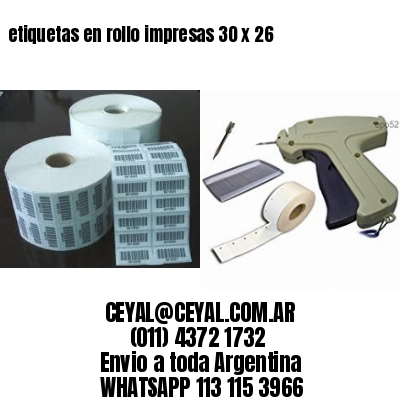 etiquetas en rollo impresas 30 x 26