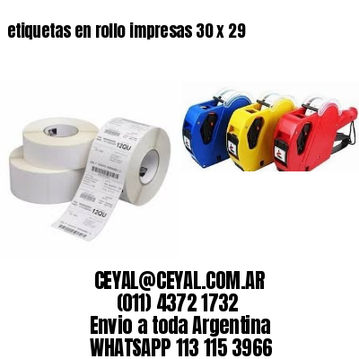 etiquetas en rollo impresas 30 x 29