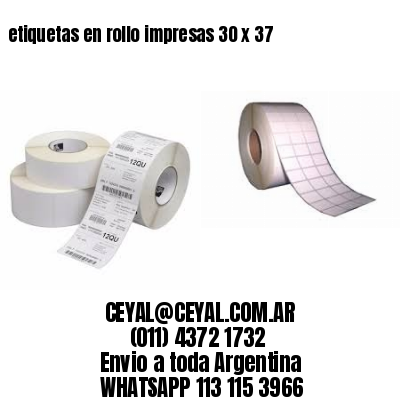 etiquetas en rollo impresas 30 x 37