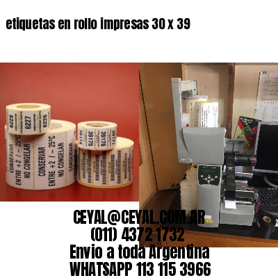 etiquetas en rollo impresas 30 x 39