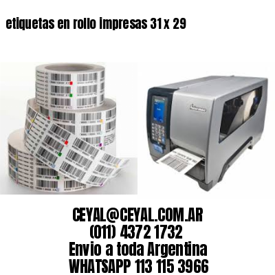 etiquetas en rollo impresas 31 x 29