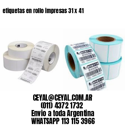 etiquetas en rollo impresas 31 x 41