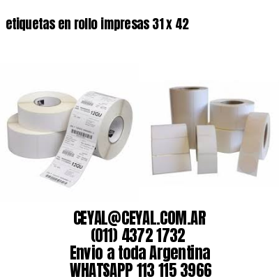 etiquetas en rollo impresas 31 x 42