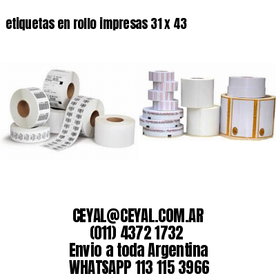 etiquetas en rollo impresas 31 x 43