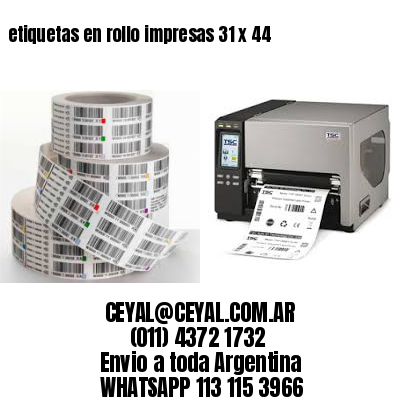 etiquetas en rollo impresas 31 x 44