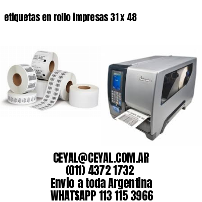 etiquetas en rollo impresas 31 x 48