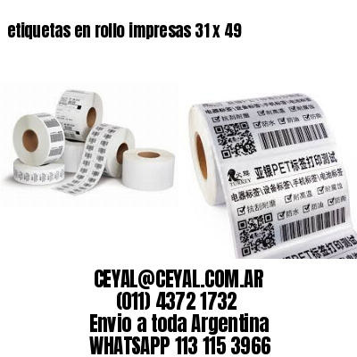 etiquetas en rollo impresas 31 x 49