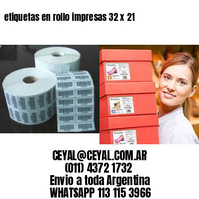 etiquetas en rollo impresas 32 x 21