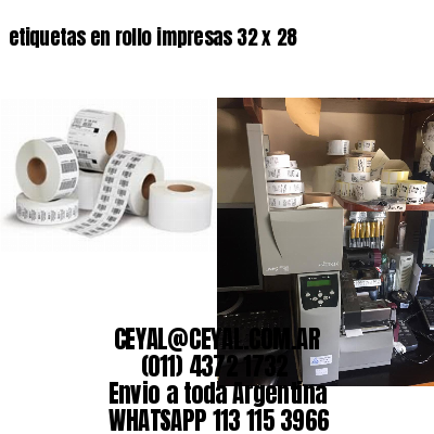 etiquetas en rollo impresas 32 x 28