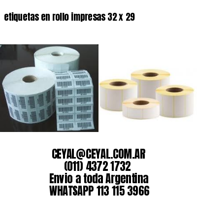 etiquetas en rollo impresas 32 x 29