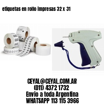 etiquetas en rollo impresas 32 x 31