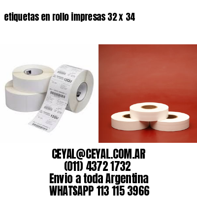 etiquetas en rollo impresas 32 x 34