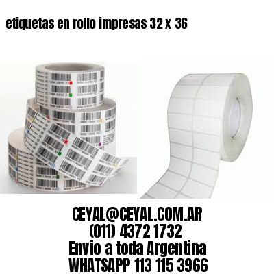 etiquetas en rollo impresas 32 x 36