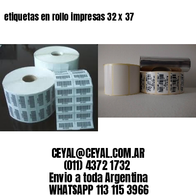 etiquetas en rollo impresas 32 x 37