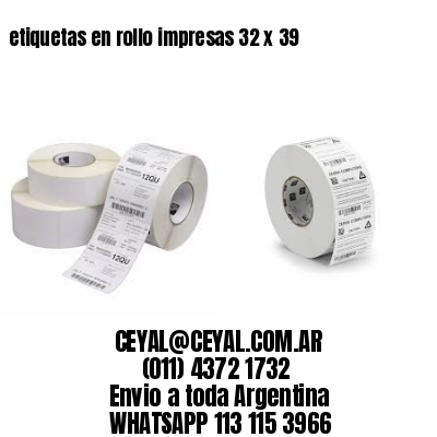 etiquetas en rollo impresas 32 x 39