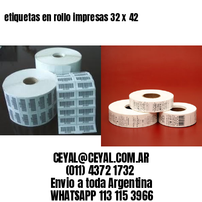 etiquetas en rollo impresas 32 x 42