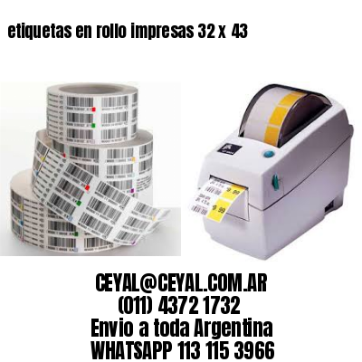 etiquetas en rollo impresas 32 x 43