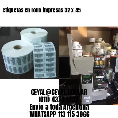 etiquetas en rollo impresas 32 x 45