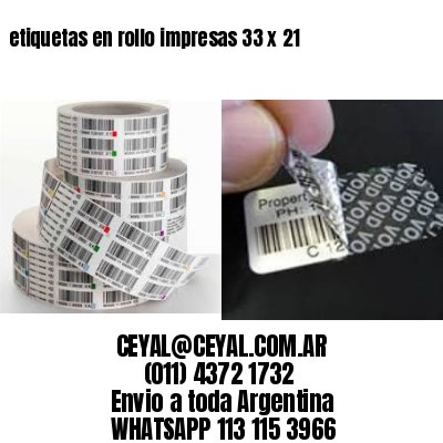 etiquetas en rollo impresas 33 x 21