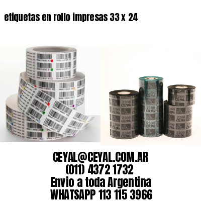 etiquetas en rollo impresas 33 x 24