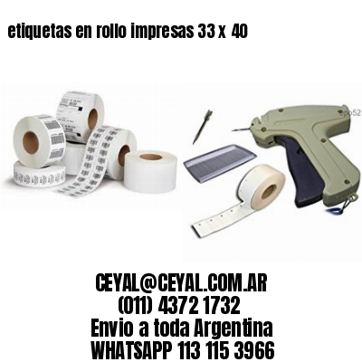 etiquetas en rollo impresas 33 x 40