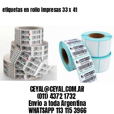 etiquetas en rollo impresas 33 x 41
