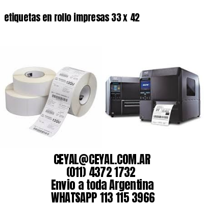 etiquetas en rollo impresas 33 x 42