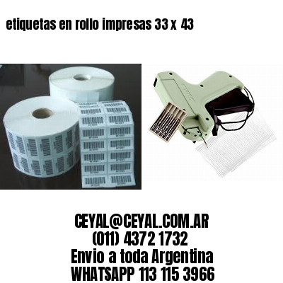 etiquetas en rollo impresas 33 x 43