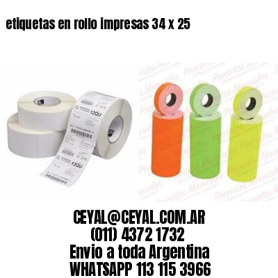 etiquetas en rollo impresas 34 x 25