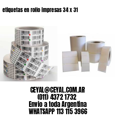 etiquetas en rollo impresas 34 x 31